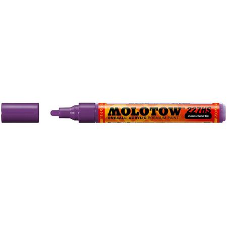 Molotow ONE4ALL 4mm Acryl Marker - Paars - Geschikt voor vele oppervlaktes zoals canvas, hout, steen, keramiek, plastic, glas, papier, leer...