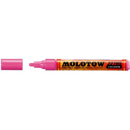 Molotow ONE4ALL 4mm Acryl Marker - Roze - Geschikt voor vele oppervlaktes zoals canvas, hout, steen, keramiek, plastic, glas, papier, leer...