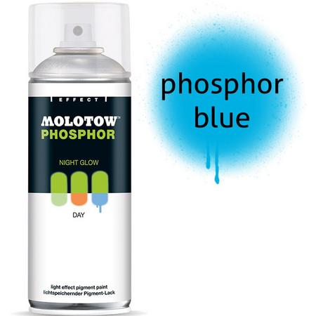 Molotow Phosphor Spray 400ml - Blauwe glow in the dark spuitverf