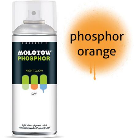 Molotow Phosphor Spray 400ml - Oranje glow in the dark spuitverf