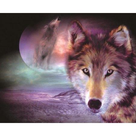 Mona Lisa Diamond Painting Set Wolf by Moon X015