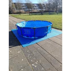 Zwembad Tegels - EVA Foam - 0.62m x 0.62m x 1.2cm - Pak van 4 Stuks - 1.24M² - Blauw - Zwembad Grondzeil - Vloer Tegel - Extra Dik!