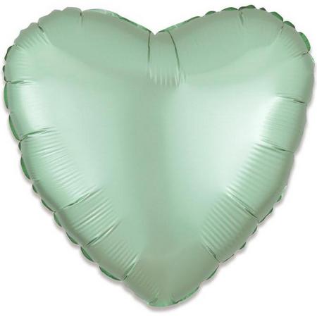 Standard Satin Luxe Mint Green Heart Foil Balloon