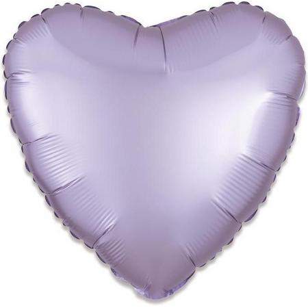 Standard Satin Luxe Pastel Lilac Heart Foil Balloon