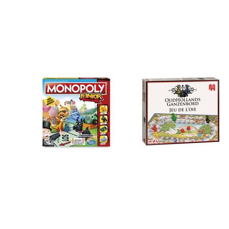 Gezelschapsspel - Monopoly Junior & Ganzenbord - 2 stuks