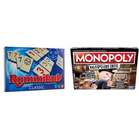 Gezelschapsspel - Monopoly Valsspelers & Rummikub - 2 stuks