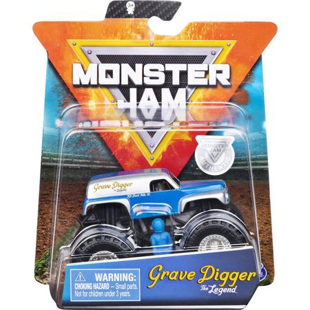 Hot Wheels Monster Jam truck Grave Digger the Legend - monstertruck 9 cm schaal 1:64