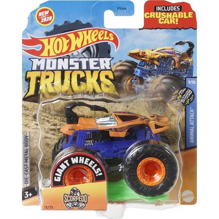 Hot Wheels Monster Jam truck Scorpedo - monstertruck 9 cm schaal 1:64