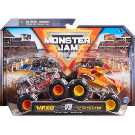Monster Jam - Max-D vs. El Toro Loco - Speelgoedvoertuig - Schaal 1:64