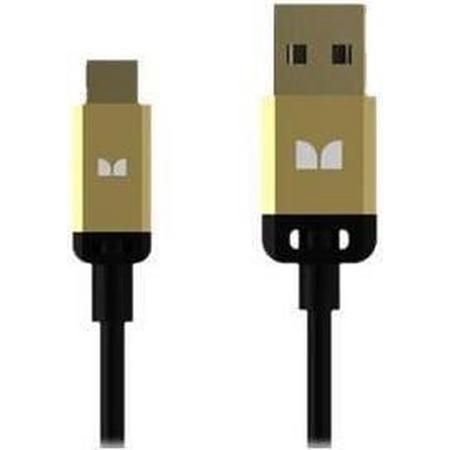 MONSTER Hoogwaardige USB-kabel 1 m zwart en goud AUT SBW