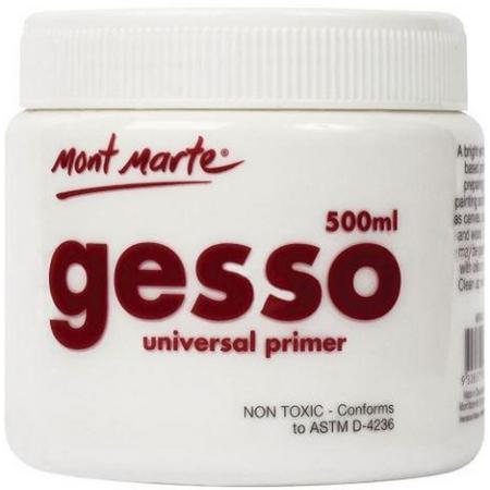Mont Marte Gesso 500 ml - Universele waterbasis Primer voor schilderen