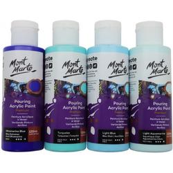 Mont Marte Marina Pouring Paint - set van 4 giet acryl verf 120ML