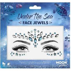 Moon Creations Gezicht Diamanten Sticker Moon Glitter - Under The Sea Blauw/Wit