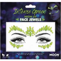 Moon Creations Gezicht Diamanten Sticker Moon Glow - Intense Green - Neon UV Groen