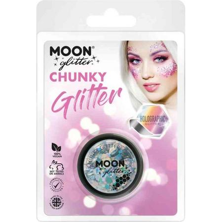 Moon Creations Glitter Makeup Moon Glitter - Holographic Chunky Glitter Zilverkleurig