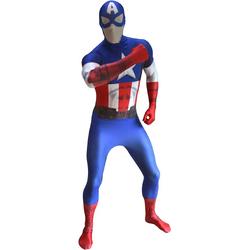 Captain America  - kostuum voor volwassenen - Verkleedkleding - 152/160
