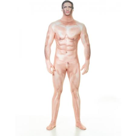 Morphsuits™ Censored Naked Sexy Man Faux Real Morphsuit - SecondSkin - Verkleedkleding - 152/160 cm
