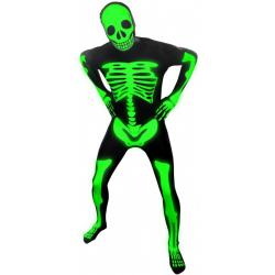  ™ Glow Skeleton Morphsuit - SecondSkin - Verkleedkleding - 185/206 cm