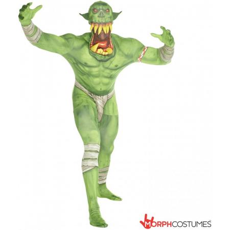 Morphsuits™ Orc Jaw Dropper Green Kids Morphsuit - SecondSkin - Verkleedkleding - 105/119 cm