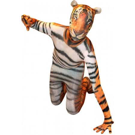 Morphsuits™ Tiger Morphsuit Kids - SecondSkin - Verkleedkleding - 105/119 cm