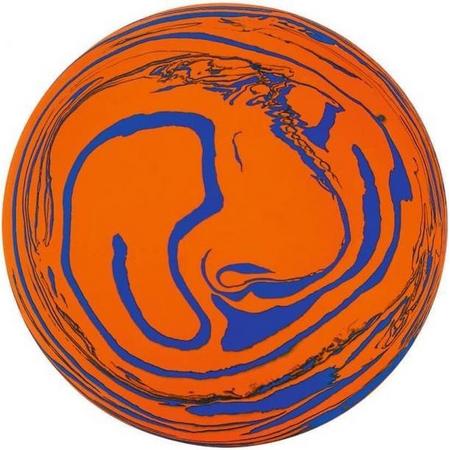 Moses Stuiterbal 6cm Rubber Oranje/blauw