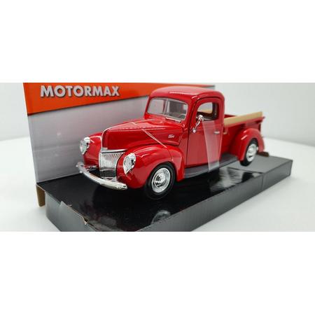 MotorMax Ford Pick Up 1940 Rood 1:24