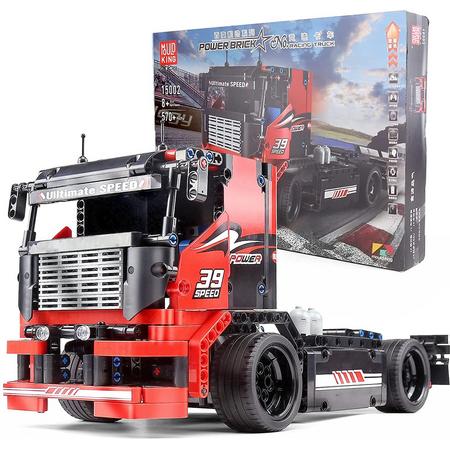 Mould King 15002 Racing Truck - Vrachtauto - Racen - Technisch Lego - Motoren, accu, afstandsbediening - DIY - 570 onderdelen - Mouldking