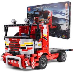 Mould King 15003 Transport Truck - Vrachtauto - Racen - Technisch Lego - Motoren, accu, afstandsbediening - DIY - 577 onderdelen - Mouldking