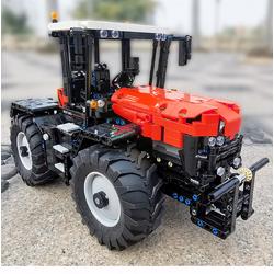 Mould King 17020 Tractor (rood, RC) - Boerderij - Compatible met de bekende merken - Motoren, accu, afstandsbediening - Bouwset, constructieset - 2716 onderdelen - Mouldking