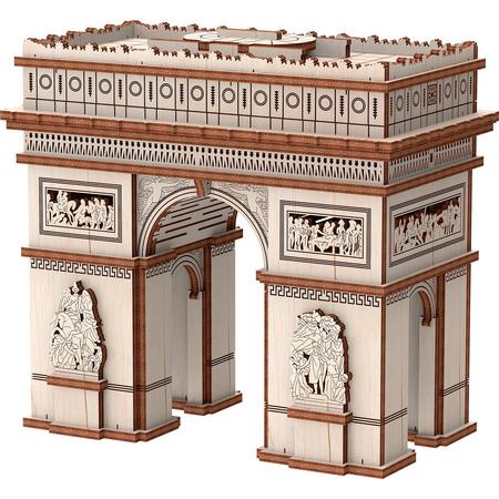 Mr. Playwood 3D Houten Puzzel Arc de Triomphe, 10408, 17,8x9,9x16,1cm