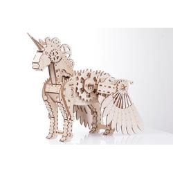 Mr. Playwood modelbouwpakket Unicorn - 245x336x230mm - naturel kleur hout