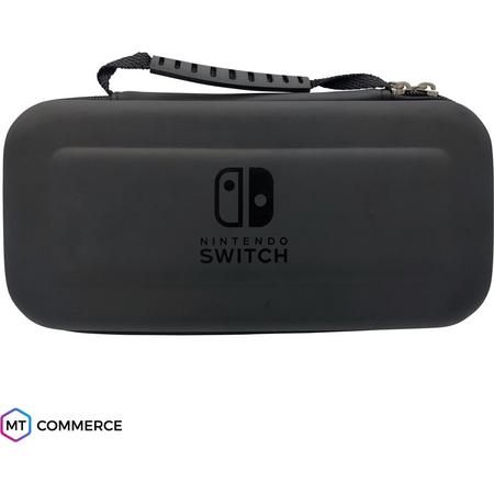 Nintendo Switch Luxe Beschermhoes voor Opbergen en Beschermen - Hardcover Hoes / Case / Skin met Handgrip - Zwart
