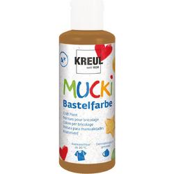 MUCKI Bruine Knutselverf - 80ml - Dermatologisch getest, parabenenvrij, glutenvrij, lactosevrij, veganistisch