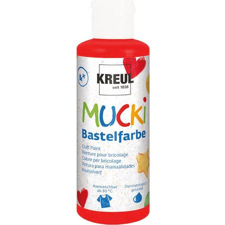 MUCKI Rode Knutselverf - 80ml - Dermatologisch getest, parabenenvrij, glutenvrij, lactosevrij, veganistisch