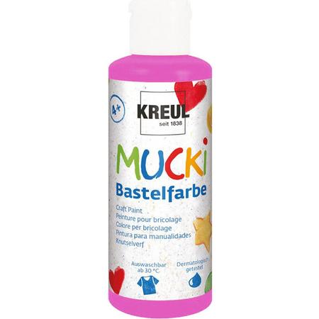 MUCKI Roze Knutselverf - 80ml - Dermatologisch getest, parabenenvrij, glutenvrij, lactosevrij, veganistisch