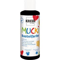 MUCKI Zwarte Knutselverf - 80ml - Dermatologisch getest, parabenenvrij, glutenvrij, lactosevrij, veganistisch