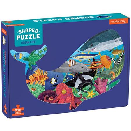 Mudpuppy 300 PC Shaped Puzzle - Ocean Life