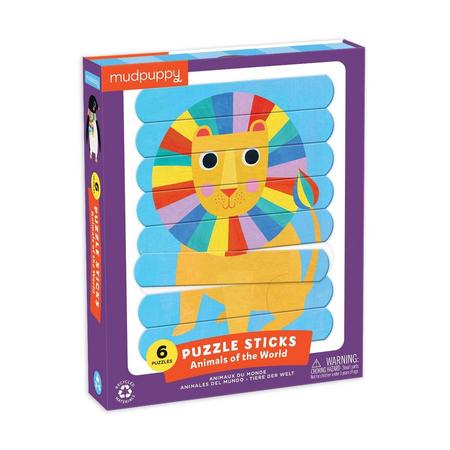 Mudpuppy Puzzel Sticks - Animals of the World