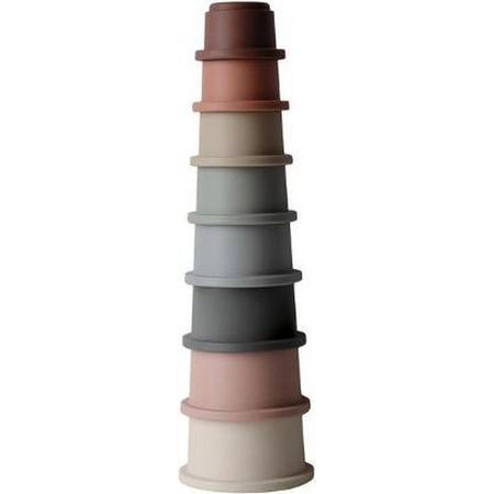 Mushie stapeltoren - stacking cups pastel tinten