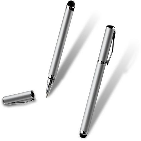 Muvit stylus pen met balpen - zilver