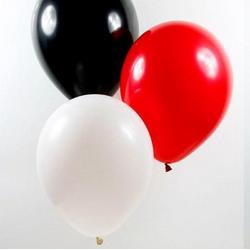 Ballonnen Piratenmix - 10 stuks - zwart - wit - rood
