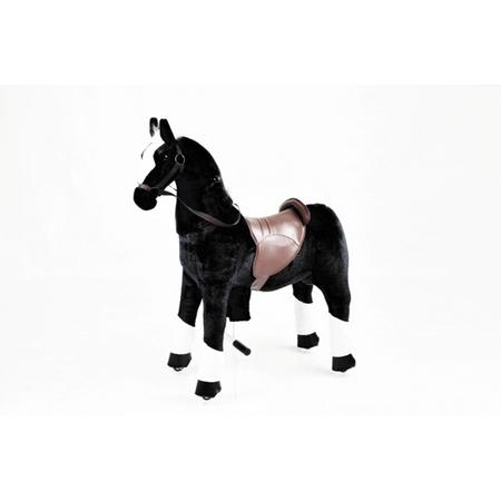 My Pony zwart, rijdend speelgoed paard met echte geluiden.