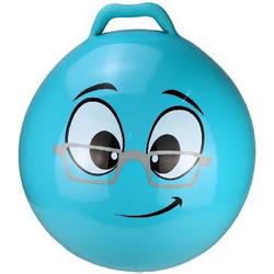 Skippybal smiley voor kinderen blauw 55 cm - Zomer buiten speelgoed