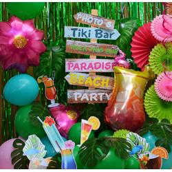 My Theme Party - 56 stuks Hawaii Tropisch Feestpakket - Zomer decoratie