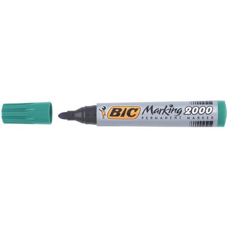Bic permanent marker 2000-2300 groen schrijfbreedte 17 mm ronde punt