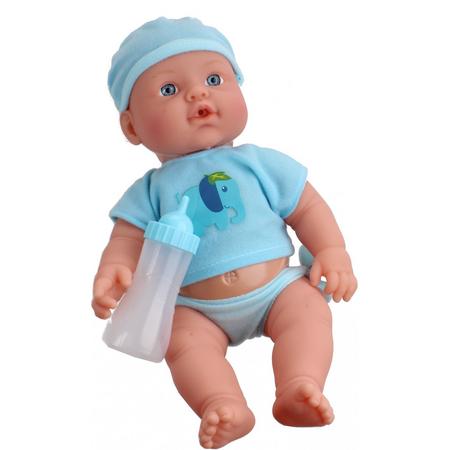 My Little Baby Babypop Met Drink- En Plasfunctie 31 Cm Blauw