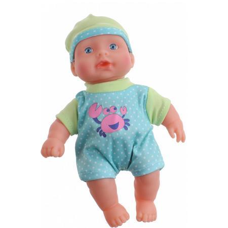 My Little Baby Babypop Met Geluiden 20 Cm Blauw/groen