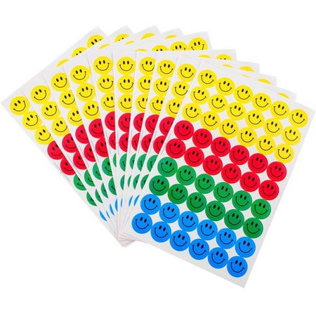 540 Emoticon Stickers in verschillende kleuren - Emoji beloningsstickers