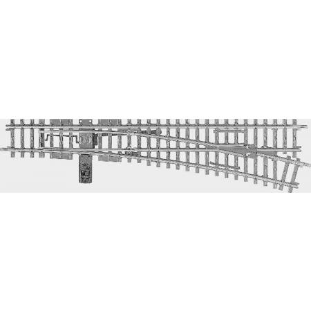 H0 Märklin K-rails (zonder ballastbed) 22716 Wissel, Rechts Met afneembare handomschakelaar 14.43 ° 225 mm