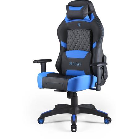 N. Seat PRO 500 Series Gaming Race / bureaustoel - Blauw/Zwart ( Ergonomisch & Comfortabel )